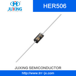 Juxing Her506g Vf1.7V 600V5a Ifsm150A Vrms420V High Efficiency Rectifiers Diode with Do-27 Juxing Her506g Vf1.7V 600V5a Ifsm150A Vrms420V High Efficiency Rectifiers Diode with Do-27